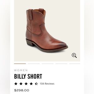 Frye Billy short booties in Cognac